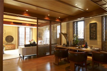 雅致的東南亞風格120平米復(fù)式餐廳裝修效果圖