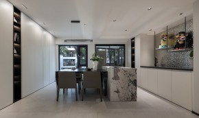 現(xiàn)代簡約風格四居室餐廳裝修效果圖
