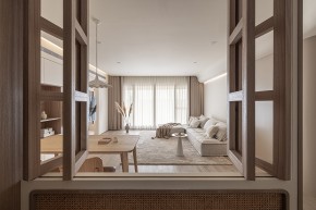現(xiàn)代簡約風格四居室客廳裝修效果圖