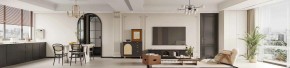 法式復古三居室客廳裝修效果圖